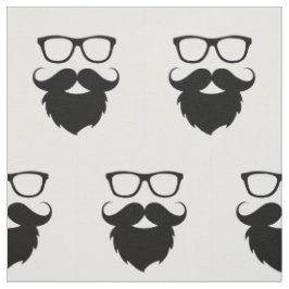 Tecido Homem com Barba Engraçada Totalmente Crescida