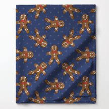 Homem de Biscoito de Gengibre Pontos em Azul Natal