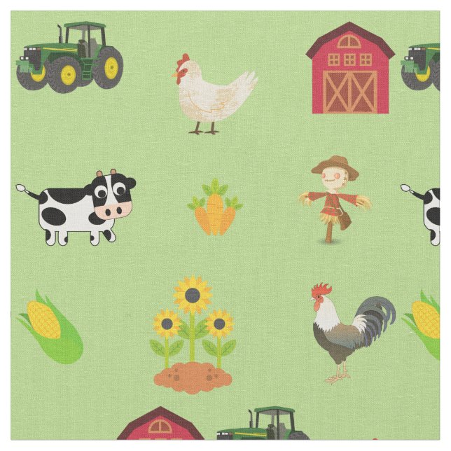 Tecido Homestead e Fazendas e animais de exploração  (Detalhe)