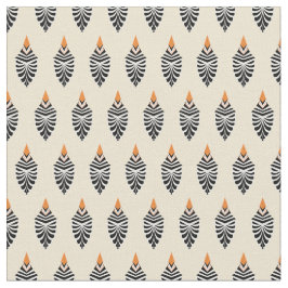Tecido Hoopoe Bird Geométrico em Off-White