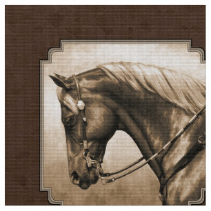 Tecido Horse do Quarto Oeste, Sepia Brown