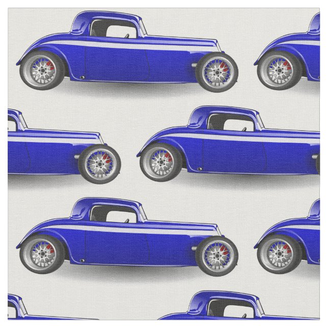 Tecido Hot rod azul clássico (Detalhe)