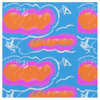 Tecido Hotdog blue,Pink,orange