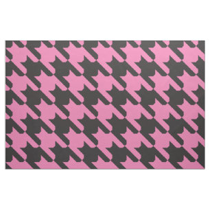 Tecido Houndstooth Cor-de-rosa-Preto
