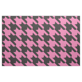 Tecido Houndstooth Cor-de-rosa-Preto