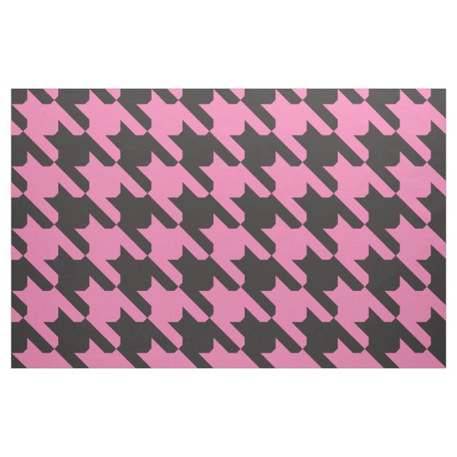 Tecido Houndstooth Cor-de-rosa-Preto (Fat Quarter)