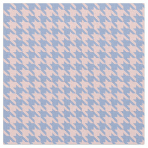 Tecido Houndstooth do rosa Pastel e dos azul-céu