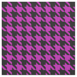 Tecido Houndstooth fuchsia e preto