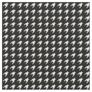 Tecido Houndstooth preto e branco