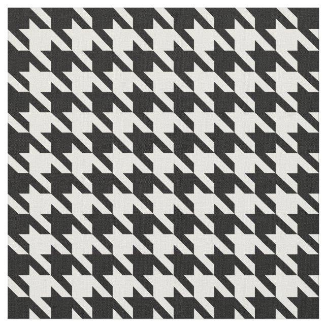 Tecido Houndstooth preto e branco clássico (Detalhe)
