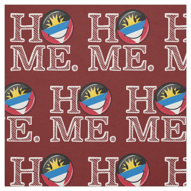 Tecido Housewarming de sorriso da bandeira de Antígua e (Modelo)