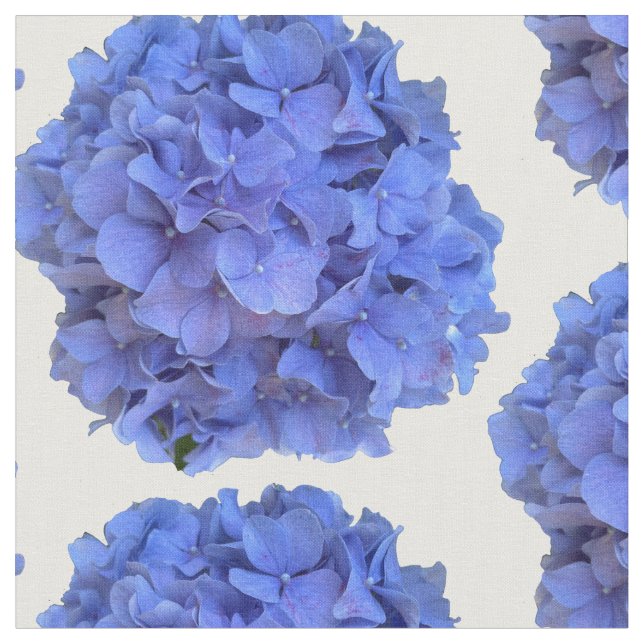 Tecido Hydrangeas florais elegantes de periguito azul (Detalhe)