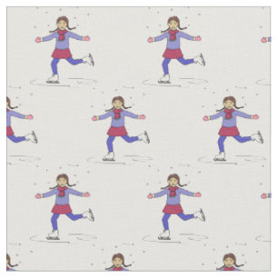 Tecido Ice Skating Girl