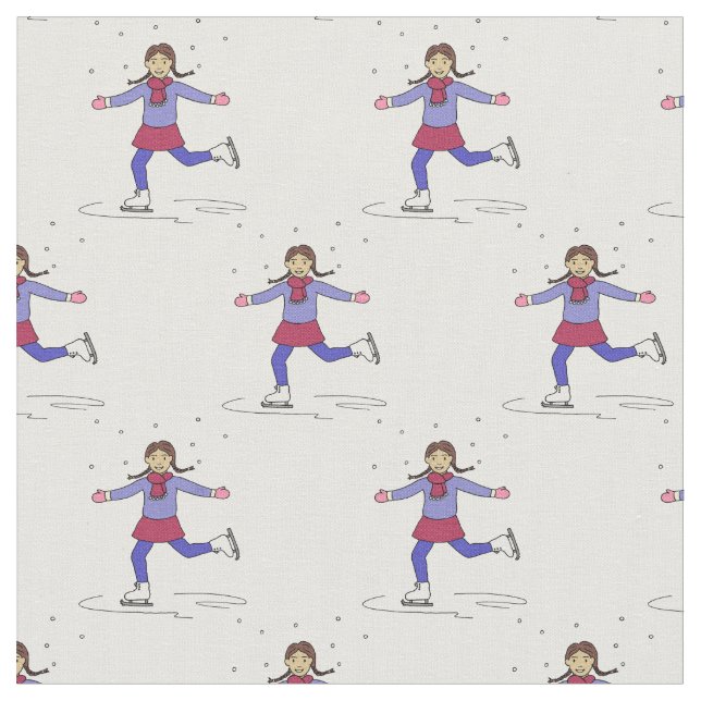 Tecido Ice Skating Girl (Detalhe)