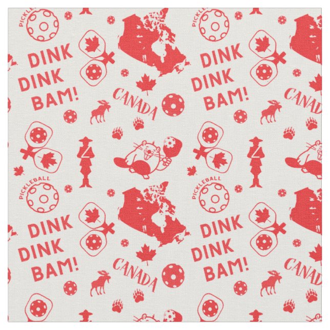 Tecido Ícones do Pickleball Canada, tamanho de azulejo pe (Detalhe)