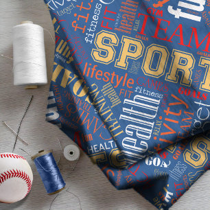 Tecido ID284 vermelho/branco da nuvem da palavra da