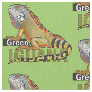 Tecido iguana verde