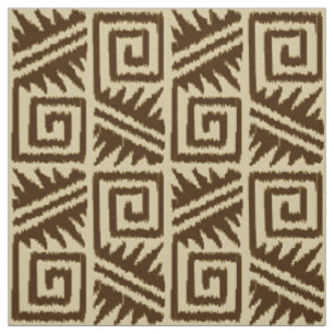 Tecido Ikat Asteca - Marrom e Bege