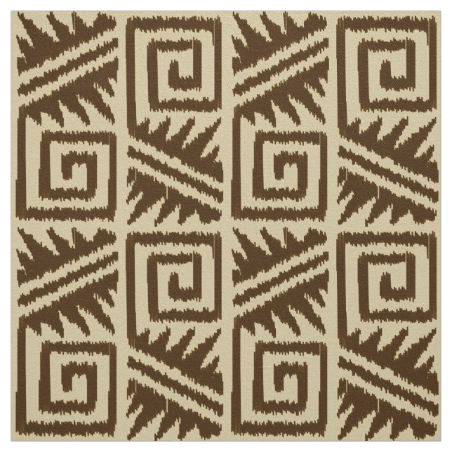 Tecido Ikat Aztec - Brown e Beige (Modelo)
