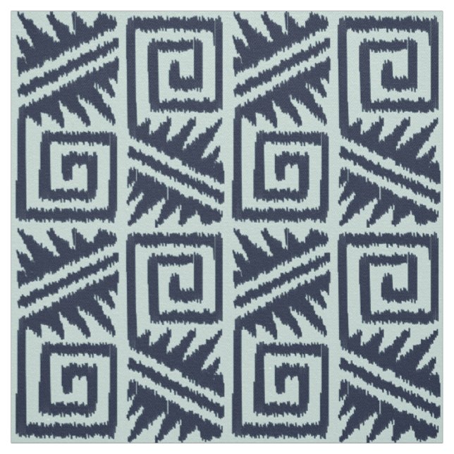 Tecido Ikat Aztec - Dark Indigo Blue e Chambrey (Modelo)