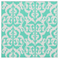 Ikat Moorish Damask - aqua e branco