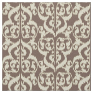 Tecido Ikat Moorish Damask - bege e taupe