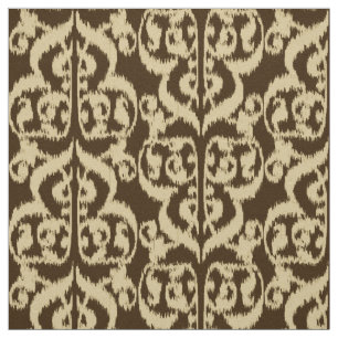 Tecido Ikat Moorish Damask - chocolate marrom e bronzeado