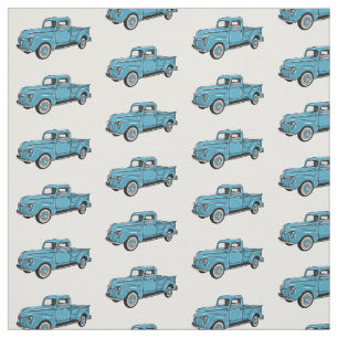 Tecido Ilustração clássica de desenho de caminhão de cole