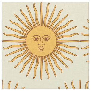 Tecido Ilustração de arte com face Sun Thunder_Cove