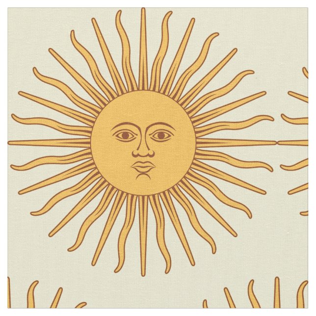 Tecido Ilustração de arte com face Sun Thunder_Cove (Detalhe)