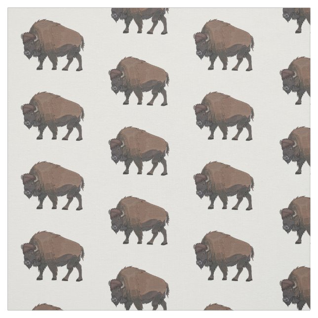 Tecido Ilustração de desenho animado Bison (Modelo)