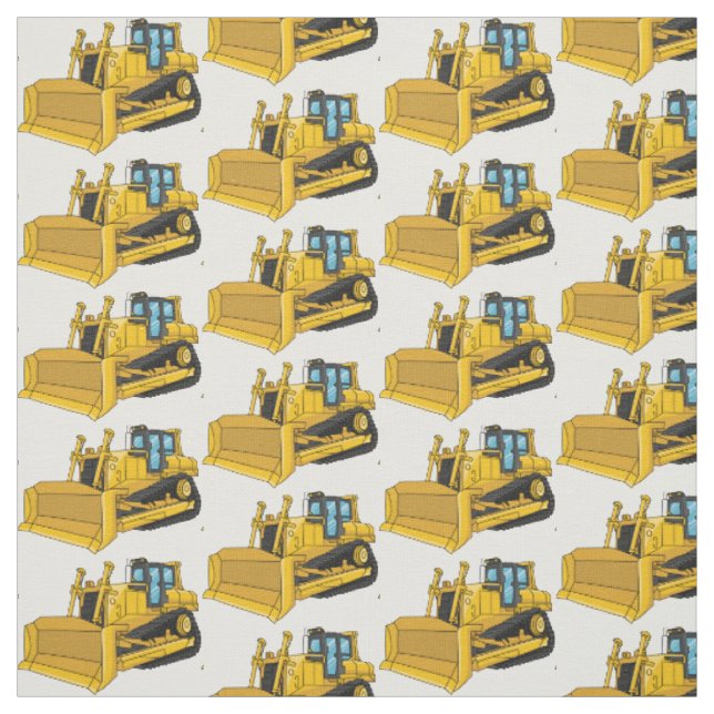 Tecido Ilustração de desenho animado Bulldozer (Modelo)