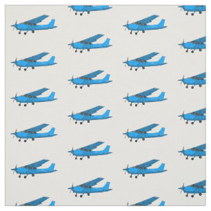 Tecido Ilustração de desenho animado de aeronaves de asa