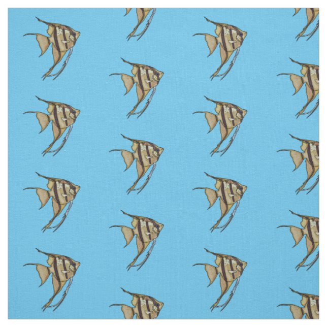 Tecido Ilustração de desenho animado de Angelfish (Modelo)