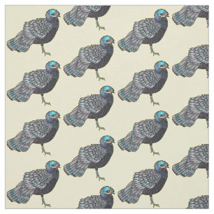 Tecido ilustração de desenho animado de ave faisão-pavão-