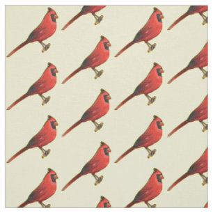 Tecido ilustração de desenho animado de aves cardeal nort