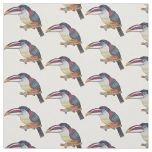 Tecido Ilustração de desenho animado de aves do caracari
