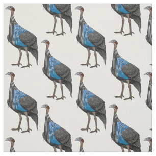 Tecido Ilustração de desenho animado de aves guineafowl v