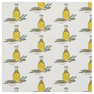 Tecido Ilustração de desenho animado de azeite