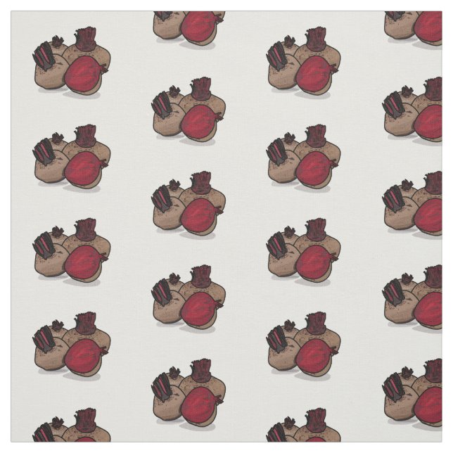 Tecido Ilustração de desenho animado de beterraba (Modelo)