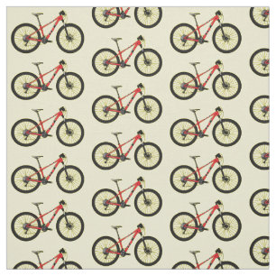 Tecido Ilustração de desenho animado de bicicleta