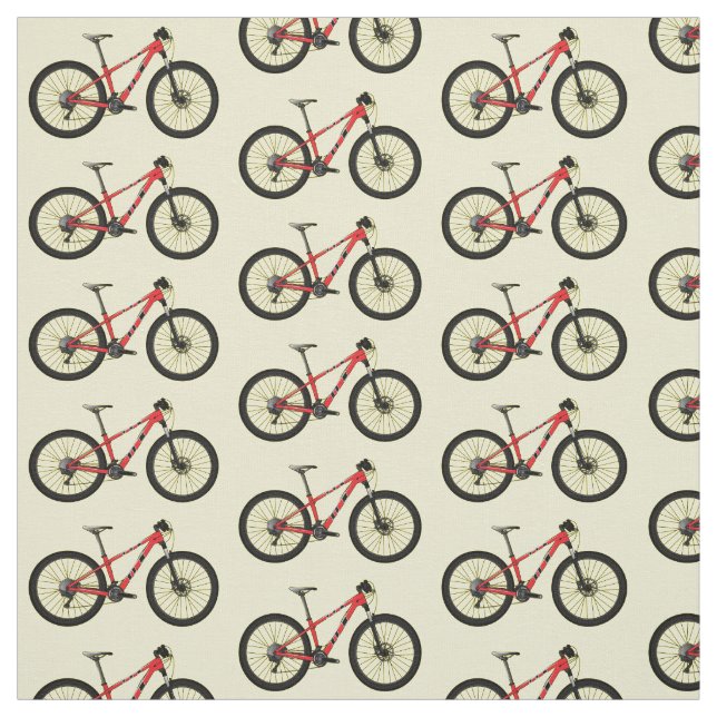 Tecido Ilustração de desenho animado de bicicleta (Modelo)
