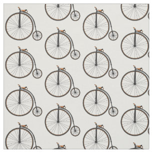 Tecido Ilustração de desenho animado de bicicleta de alta