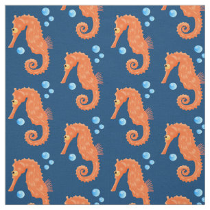 Tecido Ilustração de desenho animado de bolhas de laran