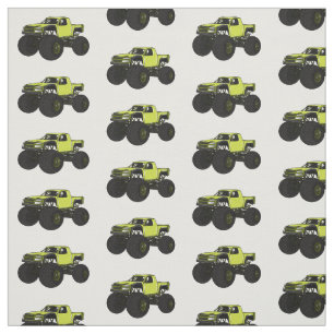 Tecido Ilustração de desenho animado de caminhão monstro