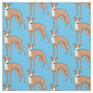Tecido Ilustração de desenho animado de cão Greyhound