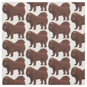 Tecido Ilustração de desenho animado de cão Mastiff Tibet