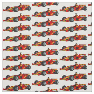 Tecido Ilustração de desenho animado de carros de alta ve