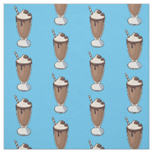 Tecido Ilustração de desenho animado de Chocolate Milksha