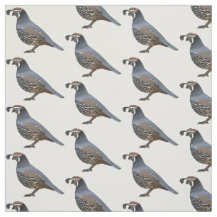 Tecido Ilustração de desenho animado de codorniz da Calif